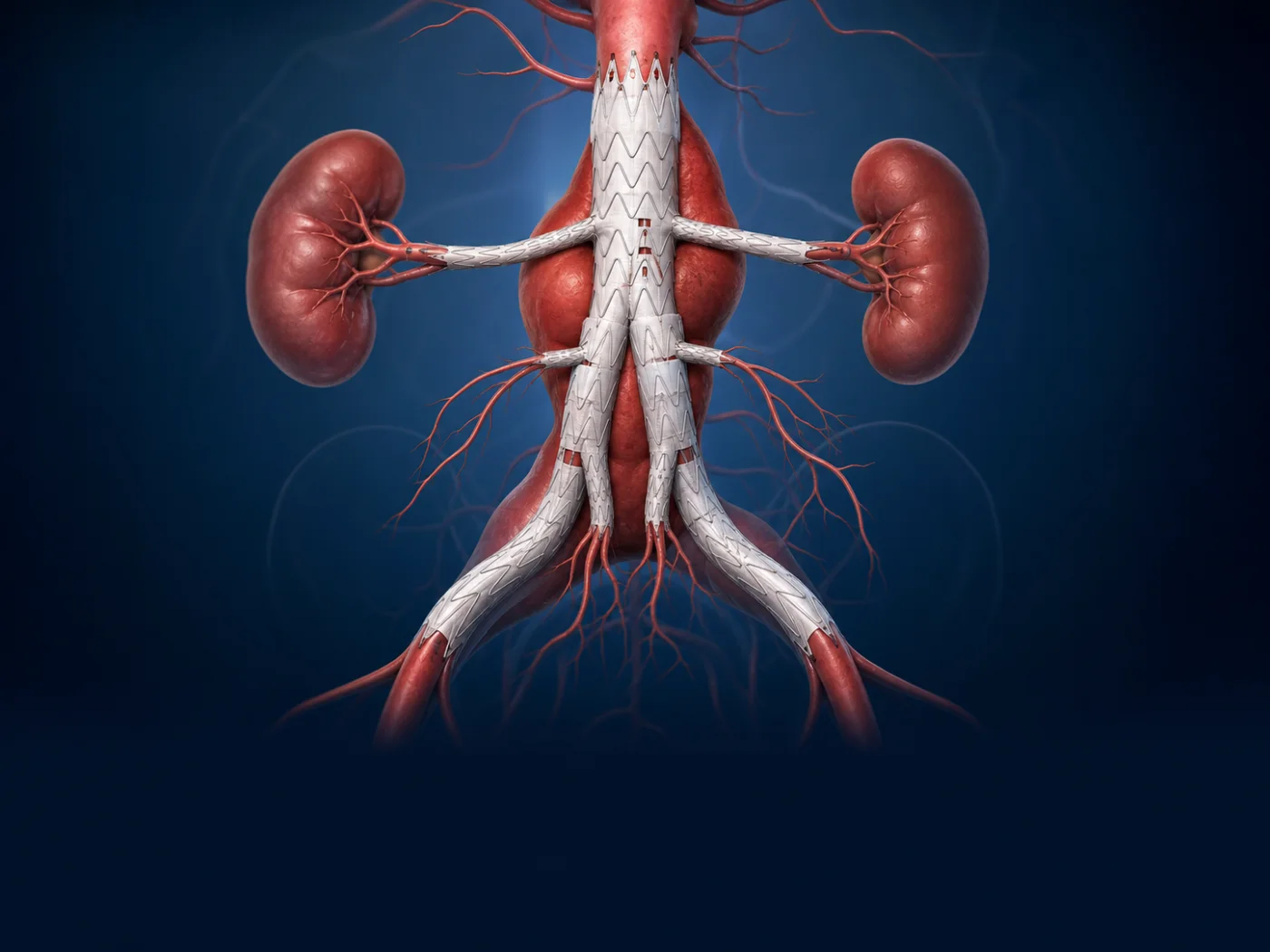 Fenestrated and branched aortic stent-graft preserving organ blood flow
