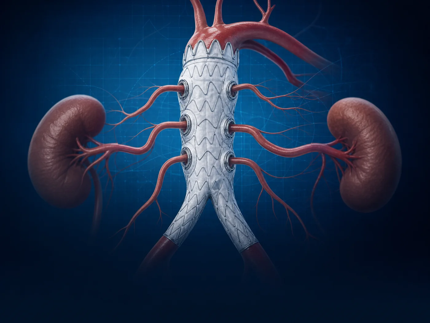 Physician-modified aortic stent-graft aligned to visceral arteries